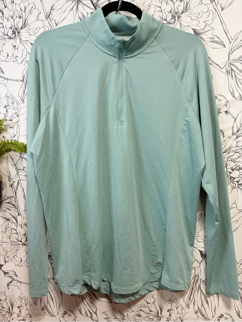 adidas Women’s quarter zip in Mint Green